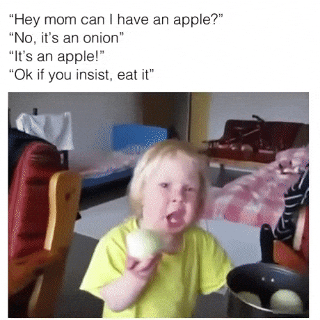 I am eating apple in funny gifs
