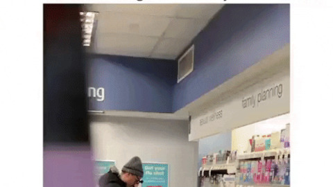 Dude wore a disguise to buy condoms