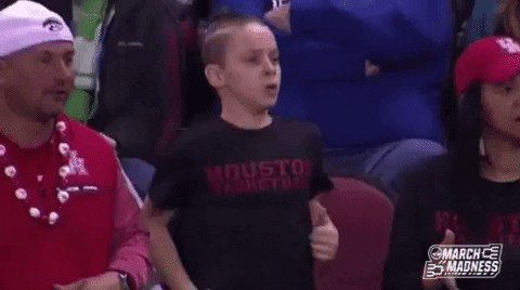 Excited College Basketball GIF by NCAA March Madness