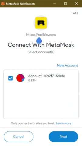 MetaMask Connection Notification