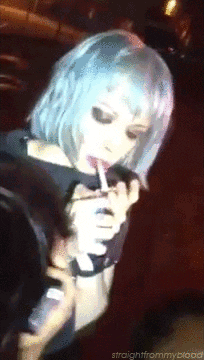 Crystal Castles Alice Glass Blue Hair GIF - Find & Share 