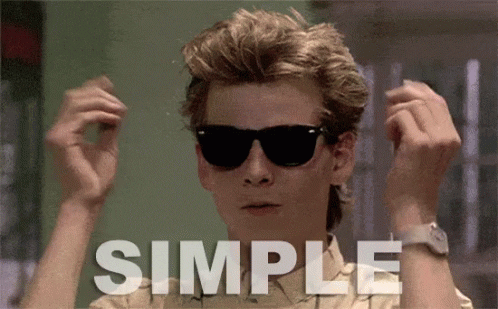 Gif of a man snapping and saying "simple" -- teaching middle school