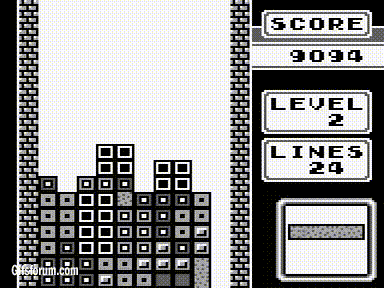 capture d'écran du jeu Game Boy Tetris