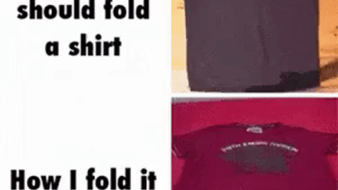 Shirt folding trick