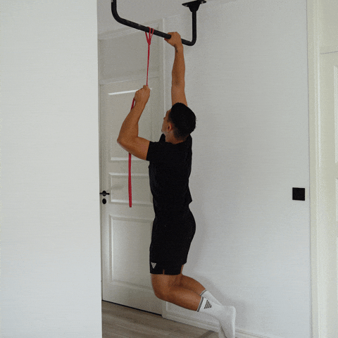 assisted enarms skulderblads-pull-ups exercise demonstration