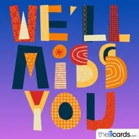 Animated lettering: We'll miss you