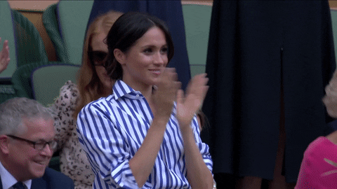 Happy Meghan Markle GIF by Wimbledon - Find & Share on GIPHY