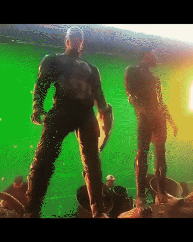 Avengers Endgame behind the scene in hollywood gifs