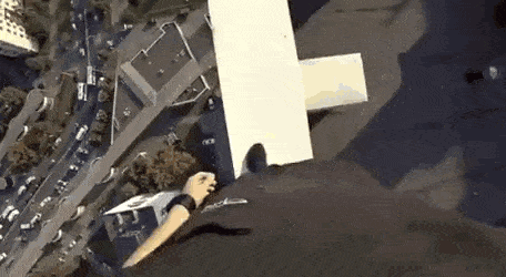 Parkour fail and saved due to wires in fail gifs