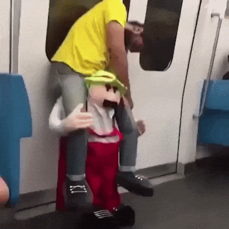The drunk man costume in funny gifs
