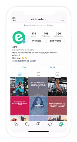 Preview of bookmarked posts' collection in instagram