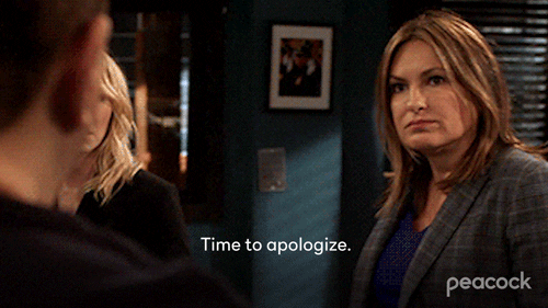 Apologize Olivia Benson GIF By PeacockTV