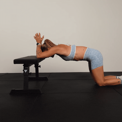 Bench Shoulder Flexion Stretch demonstration