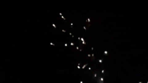 Firework hits lightning