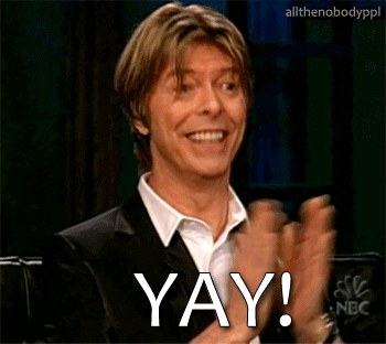 Image result for david bowie yay gif