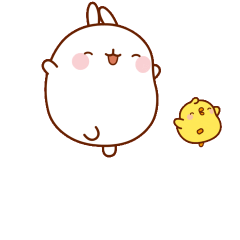 Happy Dance Sticker by Molang for iOS & Android | GIPHY