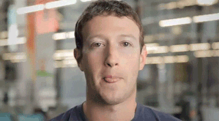 Mark Zuckerberg kinyújtja a nyelvét