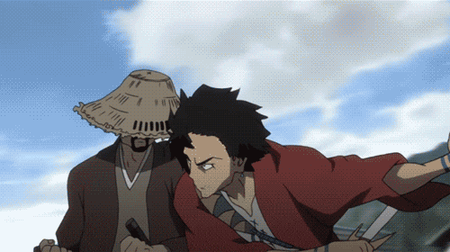 애니메이션 싸움의 Mugen 사무라이 champloo