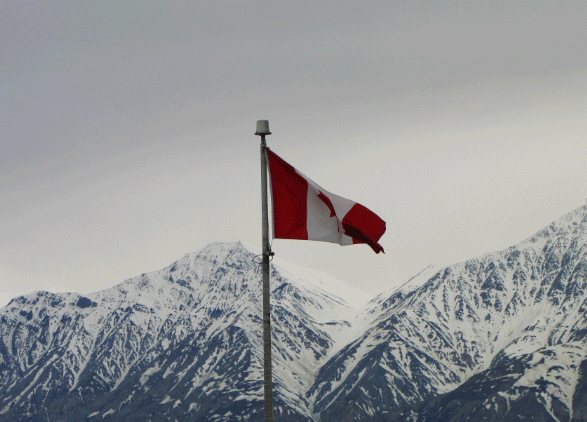Canada Day flag waving GIF