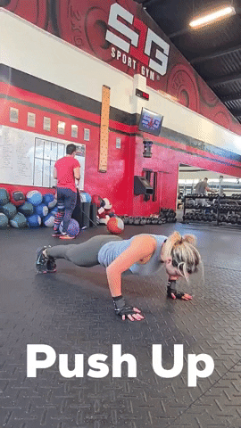Workout Push Up GIF by Home and Gym