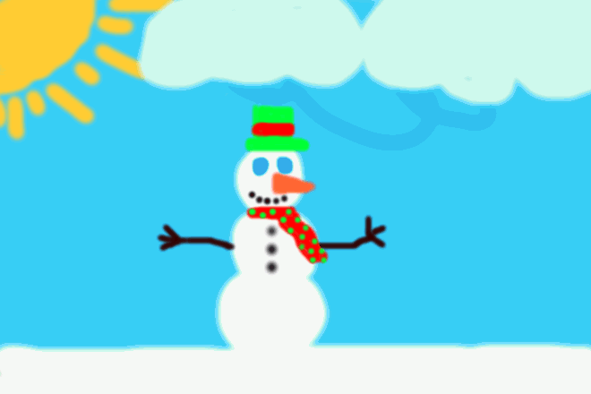 melting snowman gif