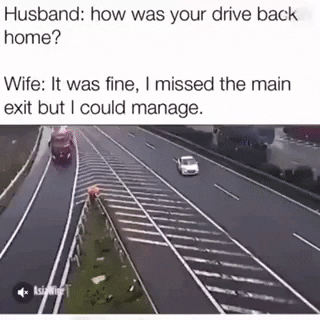 Idiots on road in wtf gifs