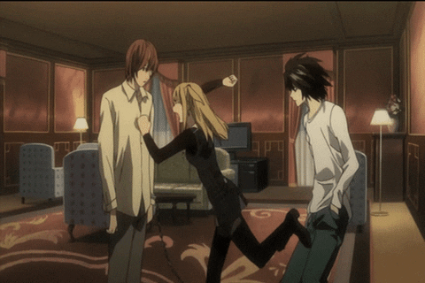 Death Note Fighting GIF