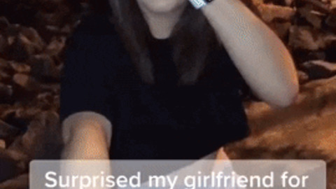 Surprising girlfriend