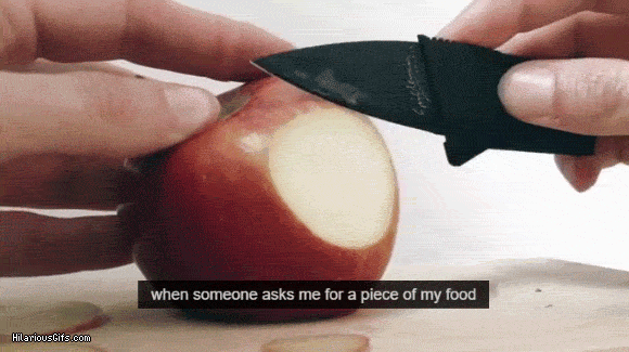 When someone ask me to share food in funny gifs