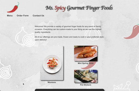 Gif featuring fixed header.