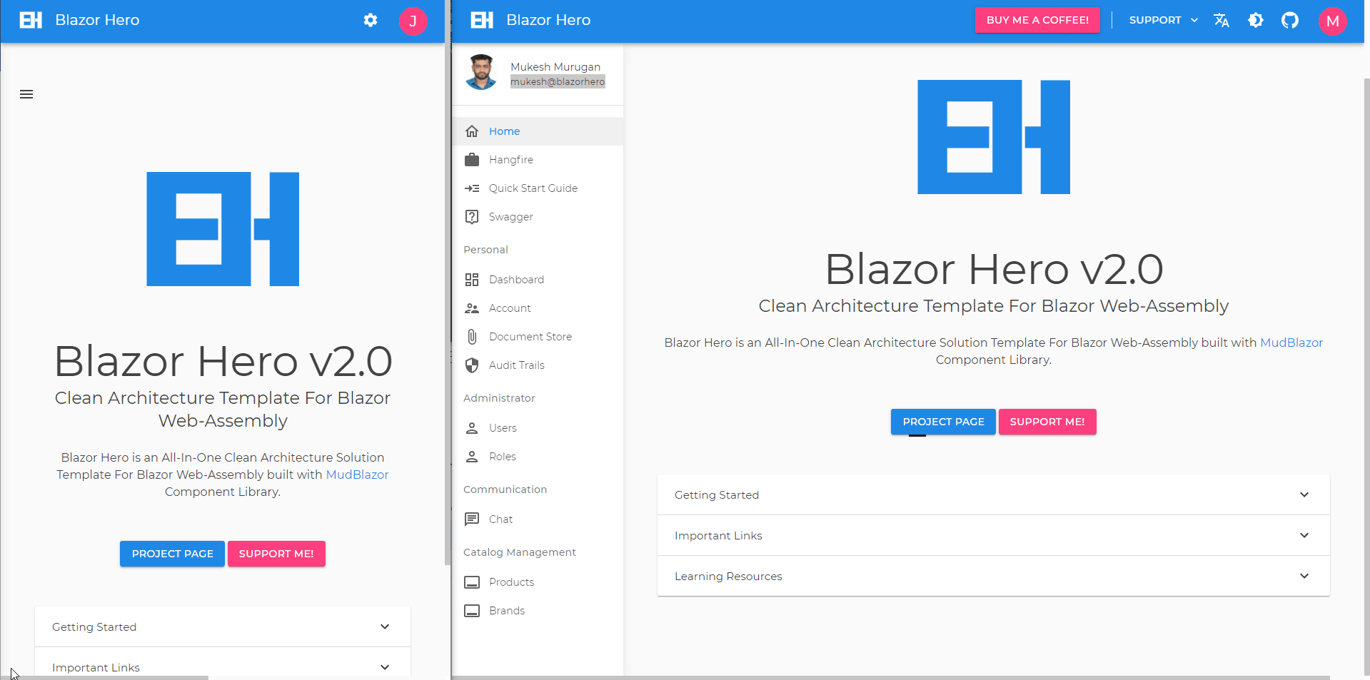 source Blazor Hero - Clean Architecture Template Quick Start Guide