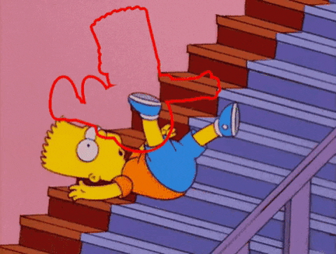 Fall from stairs in gifgame gifs