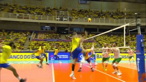 Brazil Hit GIF by Volleyball World
