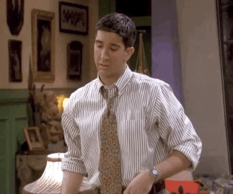Ross from friends mocking gif