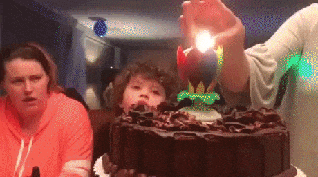 Amazing birthday candle in wow gifs
