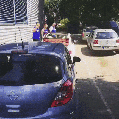 When you block wrong parking lot in funny gifs