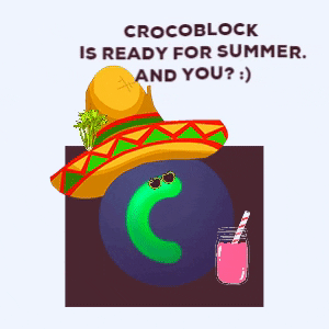 Crocoblock GIF made with Giphy and Photoshop tools