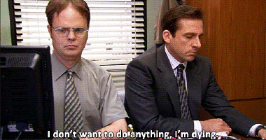 Hungover The Office GIF - Find & Share on GIPHY