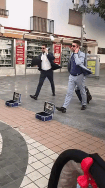 Real life statue in random gifs