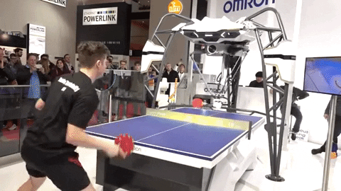 robot playing ping pong 