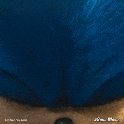 Sonic the Hedgehog looking up