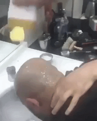 Next level baldness in funny gifs