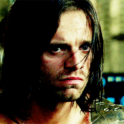Bucky Barnes/The Winter Soldier brooding