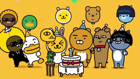 Kakao Friends Birthday GIF