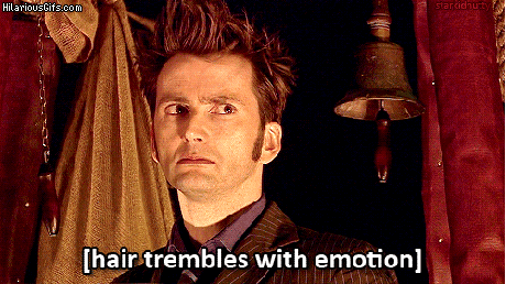 first female doctor who ten hair trembles with emotion gif