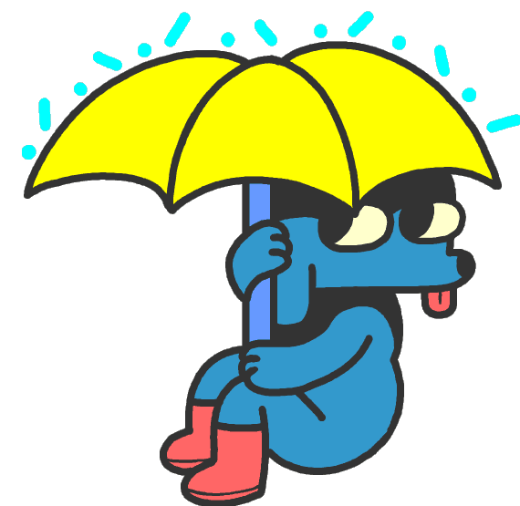 Dog Rain Sticker by Jason Clarke for iOS & Android GIPHY