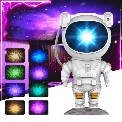 Proyector Astronauta Nebulosa Galaxia – Linea Piel Tienda