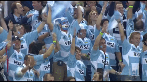 Celebrate Argentina Rugby GIF by Rugby World Cup