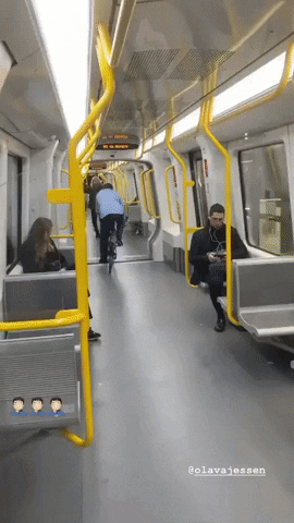 What could go wrong riding a bike in metro in fail gifs