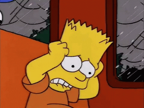 Bart Simpson being anxious